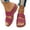Red, variant on Women's Dual-Strap Open Toe Slippers with Arch Support, Summer Anti-Slip House Shoes for Women Indoor/Outdoor Black 5.5(36)