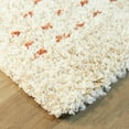 thumbnail image 3 of Carson Carrington  Taxinge Shag Area Rug White/Orange 2'2" x 7' Runner 6' Runner, 8' Runner Off-White, 3 of 5