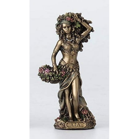 Veronese Design 3 3/4 Inch Aja Santeria Orisha of Forest and Herbs Hand Cast Resin Painted Bronze Finish Statue Home Decor