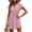 Pink(New&Hot), variant on TRUNZI Beach Cover Ups for Women Short Sleeve V Neck Flowy Loose Fit Lightweight Bathsuit Swimwear Dresses Navy L