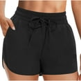 thumbnail image 1 of Summer Savings RBCKVXZ Womens Drawstring Shorts Athletic High Waist Casual Running Shorts with Pockets Black L, 1 of 8
