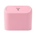 thumbnail image 2 of AuroraX Pink Car Trash Can with Push-Button Lid Hanging Rectangle Small 1.9L Garbage Container Basket Stylish Plastic Modern Trash Bin for Car Seat Back, 2 of 6
