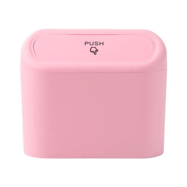 C Car Hanging Trash Can For Seat Back Door, Storage Organizer With Lid, Vehicle Garbage Bin