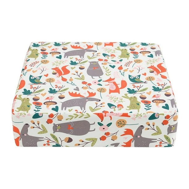 Cojín elevador desmontable para silla de comedor, con correas. Animal Blanco B