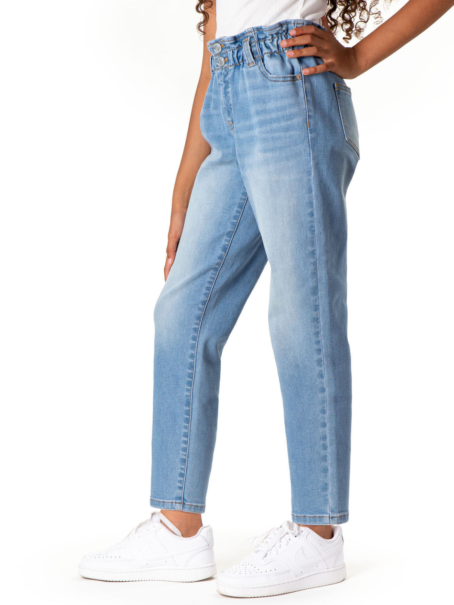 Jordache Girls High Rise Paperbag Mom Jean, Sizes 5-18