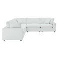 thumbnail image 2 of Modway Commix 5-Piece Down Filled Overstuffed Vegan Leather Sectional Sofa in White, 2 of 10