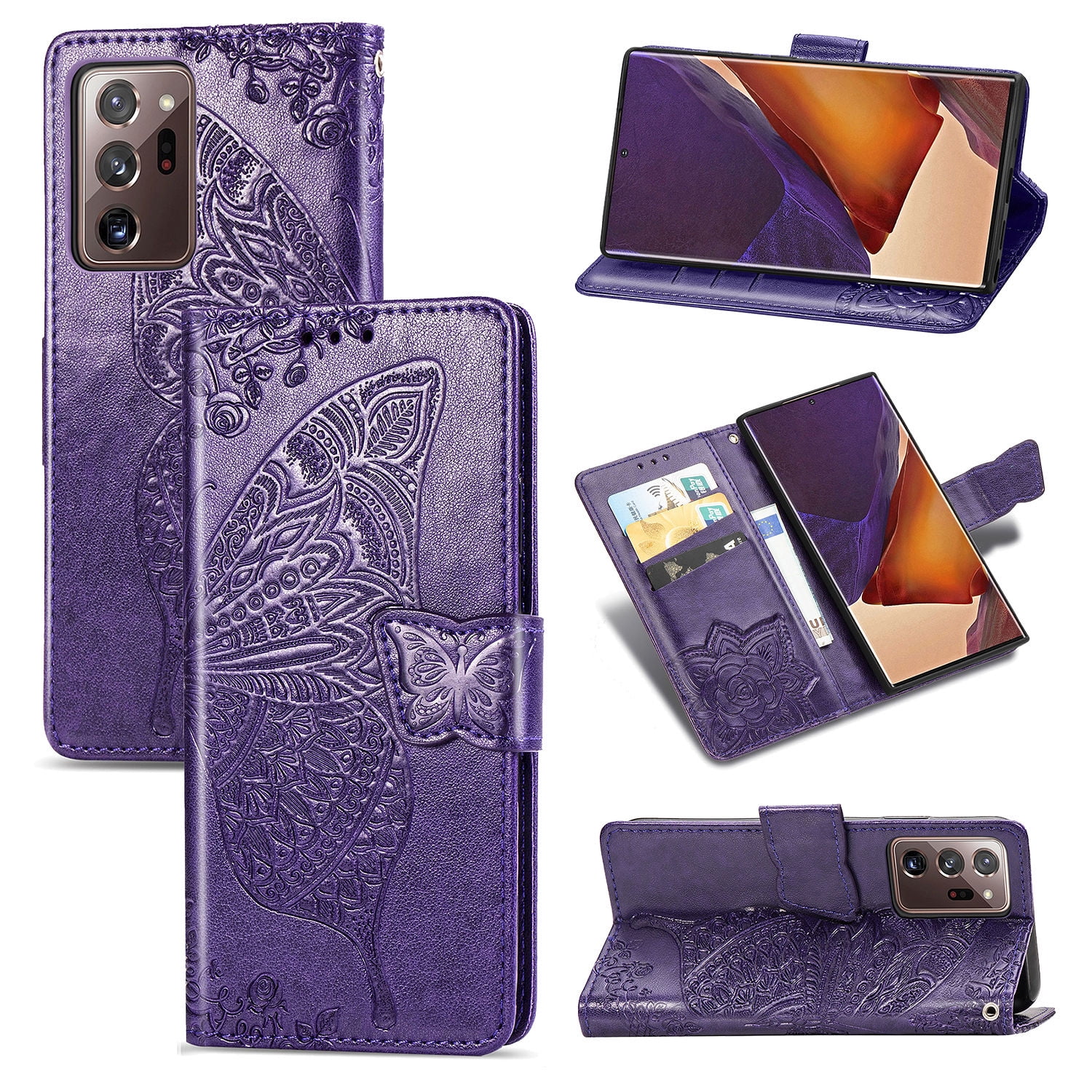 Allytech Galaxy Note 20 Ultra Case, Shockproof PU Leather Retro 3D Big ...