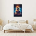 thumbnail image 5 of Buddha Statue Cosmic Background Canvas Wall Art Buddha Statue Art Poster Wall Canvas Painting for Bedroom Living Room Decor(Buddha-7 12 * 18inch), 5 of 6