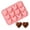 Pink, variant on THOPBPRK Maple Leaf Chocolate Mold Flexible Non-Stick Cookie Baking Mold Multi Cavity Ice Tray for Thanksgiving Party Treats Autumn Theme DIY Candy Crafting Holiday Dessert Decorating , Brown