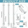 thumbnail image 2 of 4pcs Iron Notebook 3-Ring Loose Leaf Book Binder Hinged Clamp O Rings Binding Spines Combs for Organizers Planners 278x20~24.5x23.5mm Hole: 5x4mm Inner Diameter: 20mm, 2 of 9
