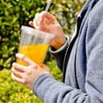 thumbnail image 2 of 10PCS Double Wall Clear Plastic Tumbler with Lid and Straw, 17oz Reusable Cup for Adults, BPA-Free Cold Drink Glass for Smoothies Iced Coffee, Travel Cup, 2 of 9