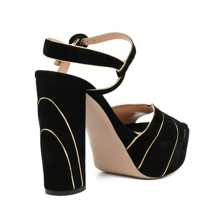 XYD Women Open Round Toe Ankle Strap Sandals Platform Block Chunky