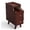 Dark Walnut, variant on Modern Solid Oak Narrow Bedside Table with 2 Drawers - White, 1-Pack