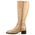 thumbnail image 3 of Journee Womens Rhianah Stacked Block Heel Square Toe Boots, 3 of 10