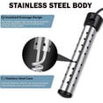 thumbnail image 5 of Immersion Water Heater, Electric Bucket Heater Stainless-Steel Portable Submersible Water Heater for Inflatable Pool Bathtub, Basin,Black,1500W, 5 of 12