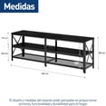 thumbnail image 3 of Mueble para TV Bluelander Estante Organizador de 3 Niveles Negro 60 pulgadas, 3 of 7
