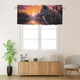 thumbnail image 2 of Wolf Thermal Insulated Window Curtain Valance Moon Forest Wild Animals Sunset View Mountain Rod Pocket Window Valance for Living Room Bathroom Bedroom Kitchen 54 by 18 in, 1 Panel, 2 of 6