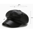 thumbnail image 2 of CoCopeaunts Newsboy Hats for Women Octagonal Cap Autumn Winter Leather Panama Stylish Artist Painter Newsboy Cap Womens Beret Hat, 2 of 7