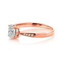 thumbnail image 4 of Gem Stone King 10K Rose Gold IGI Certified Lab Grown Diamond Engagement Ring for Women | 1.08 Cttw | Center Diamond Oval Cut 1 Ct | D-E Color | VS1-VS2 Clarity | Size 7, 4 of 6