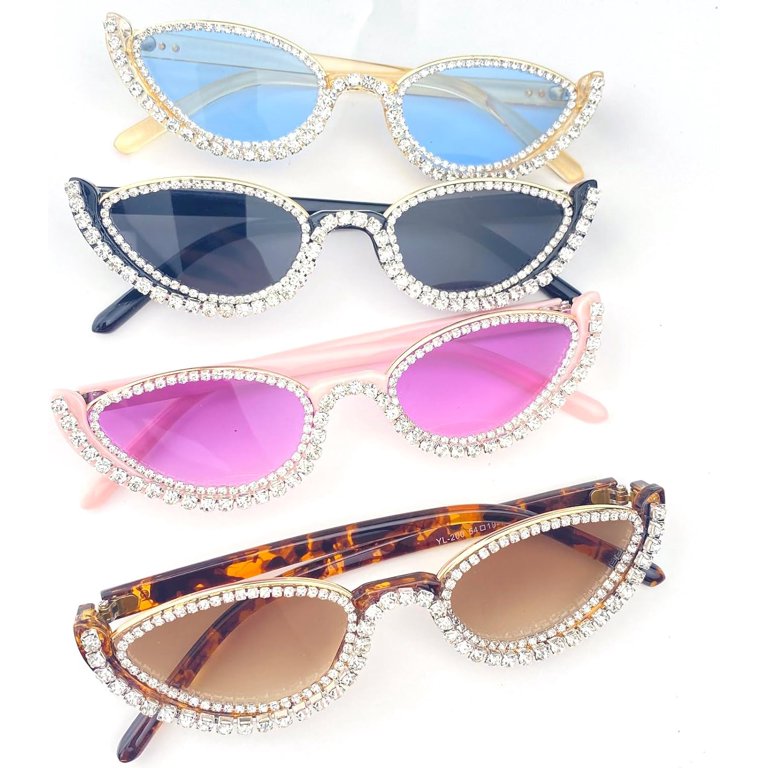 Fashion bling Rhinestone Cat Eye Sunglasses for Women Retro  display picture 3
