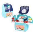 thumbnail image 3 of Niños simulación banco de trabajo educativo herramientas juguete mochila 2-en-1 bebé educación temprana preescolar juguetes plegables plástico bebé regalos maquillaje animal azul seitruly FN001325-02, 3 of 7