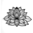 thumbnail image 2 of ColorfullWorlds 3D Lotus Flower Mandala Metal Wall Art - Black, 2 of 5