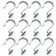 thumbnail image 4 of Utopia Alley Shower Hooks - Shower Curtain Rings for Bathroom - Rust Resistant Roller Shower Curtain Hooks for Shower Curtain or Liner - Set of 12, Polished Chrome, 4 of 10