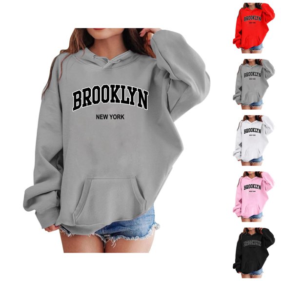 Girls Cute Pocket Oversized Hoodie Sweatshirt Long Sleeve Crewneck Loose Top for Kids Casual Day