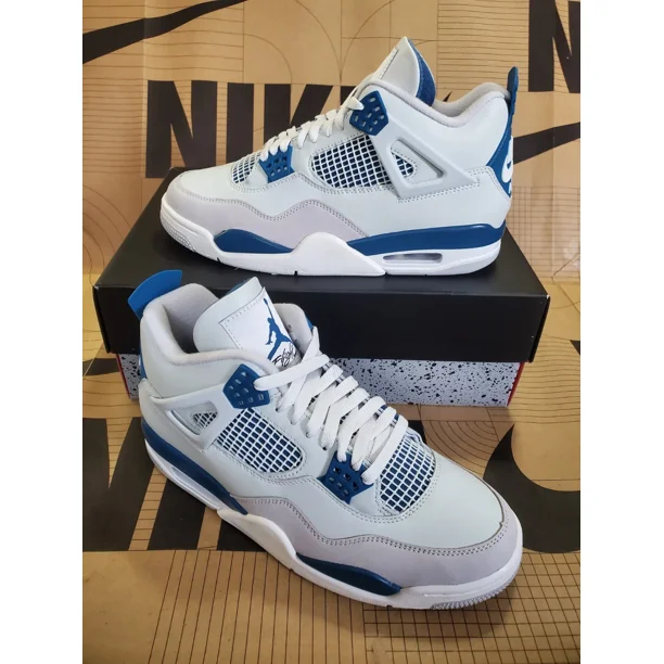 Ni - ke Air Jordan 4 Retro Military Industrial Blue FV5029-141 Men's Size 9