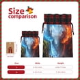 thumbnail image 3 of Kdxio Red And Blue Fire Mountains Christmas Drawstring Bags Xmas Buffalo Plaid Candy Bags Linen Treat Bags Christmas Gift Bags for Presents-Black, 3 of 8