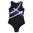 thumbnail image 4 of Lejafay Boys Gymnastics Leotard Tank Top Bodysuit for Kids Athletic Ballet Dance Bodysuit One Piece Blue 6, 4 of 5