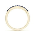 thumbnail image 2 of ANGARA Natural Square Blue Sapphire Semi Eternity Wedding Ring in 14K Yellow Gold for Women (Size-1.9mm) | September Birthstone, Anniversary, Jewelry Gift for Women | Natural Blue Sapphire Ring, 2 of 9