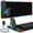 Black-with adapter, variant on Miroddi RGB Gaming Mouse Pad with Wireless Charger, LED Mouse Mat with Phone Holder, Ultra-Smooth Surface, Non-Slip Rubber Base, Waterproof Keyboard Pad