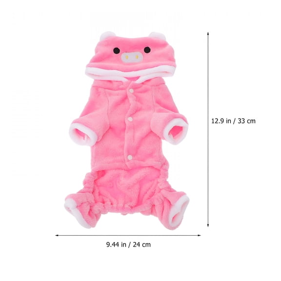 GASTROPOD Pet Costume, Pig Dog Costume, Funny Pet Dog Cat Clothes for Halloween Christmas Dress Up Cosplay Pink Pig - Size L