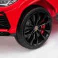 thumbnail image 5 of SESSLIFE Red Ride On Toy, Lamborghini SUV Ride On Car for Age 3-5, 12V Remote Control Motorized Riding Toys with Led Headlights, Seat Belt, 5 of 11