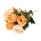 thumbnail image 4 of Ramo de rosas artificiales Strade Fareast Limited 5 cabezas decoración boda San Valentín Naranja, 4 of 8