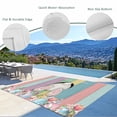 thumbnail image 3 of Easter Bunny Outdoor Rug for Patio/Deck/Porch, Non-Slip Large Area Rug 5 x 8 Ft, Cute Rabbit Eggs Flowers Colorful Wood Plank Indoor Outdoor Rugs Washable Area Rugs, Camping Rug Carpet Runner, 3 of 8
