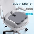 thumbnail image 6 of Seat Cushion for Office Chair, Memory Foam Coccyx Pillow for Tailbone Pain Relief, Ergonomic Desk Chair Cushion, Gray, 6 of 7