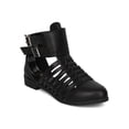 thumbnail image 1 of New Women Machi Foxter-2 Leatherette Almond Toe Strappy Cut Out Ankle Boot, 1 of 6