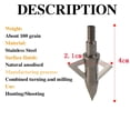 thumbnail image 3 of SURWOLF 12X 100gr Blade Arrowheads Sharp Archery Broadheads Bow Hunting Target Shooting, 3 of 13
