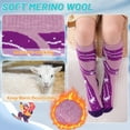 thumbnail image 3 of Kids Ski Socks 2 Pairs Girls Warm Thick Snow Socks for 3-12 Years Boys Girls, 3 of 6