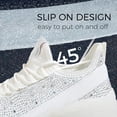 thumbnail image 5 of LUCKY STEP Fashion Rhinestone Mesh Sneaker Breathable Glitter Walking Shoes,White Hologram,Womens, 5 of 12