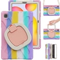 thumbnail image 4 of Funda colorida para Samsung Tab S6 Lite de 10,4 pulgadas con correa para el hombro, soporte de anillo ajustable grande y protección contra golpes., 4 of 5
