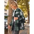thumbnail image 3 of YATELLE Womens Fall Outfits Fashion Clothes Shackets Flannel Plaid Button Down Long Sleeve Shirts Jackets 2024, 3 of 6