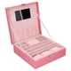 thumbnail image 5 of Caja de joyería de cuero artificial rosa reloj joyería embalaje contenedor titular para niñas, 5 of 8