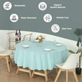 thumbnail image 5 of (1 Pc) Aqua Premium Round Heavy-Duty Plastic Table Covers (Reusable), 5 of 6