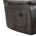thumbnail image 2 of Fabric Manual Recliner Chair with Pillow Top Arms Gray, 2 of 4