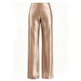 thumbnail image 6 of Dwellite Wide Leg Pants for Women Satin Waistband Pants Casual Long Flowy Loose Trousers 2026 Khaki XL, 6 of 6