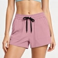 thumbnail image 2 of Oksale Casual Shorts for Women Loose Cozy 3 Inch Shorts with Pockets Summer 2026 Drawtring Elastic Waisted Comfy Shorts Pink M, 2 of 7