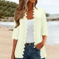 thumbnail image 2 of Uqiangy Open Front Sweater Classic Open Front Chunky Knitwear Sweater Fluffy Knit Open Front Cardigan Sweater Ladies Cardigan Sweaters Womens Long Coat Beige 2XL, 2 of 6